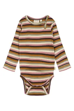 Långärmad Body Randig - Nostalgic Rose Multi Stripe | Kläder - Bodys & overaller - Långärmad body | BabyMode