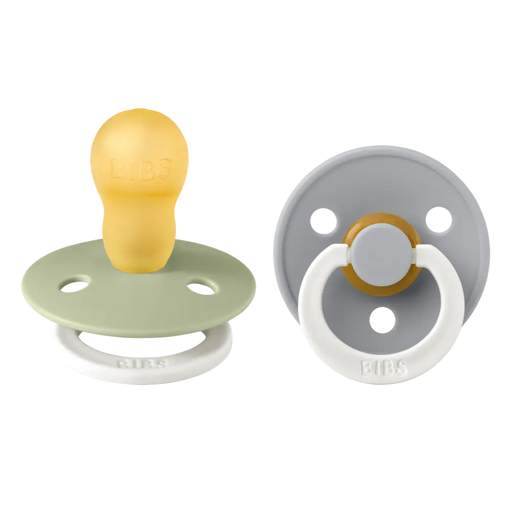 Napp Colour Night 2-pack Latex Rund 18+ mån - Sage/Cloud | Baby & Barn - Sköta - Nappar | BabyMode