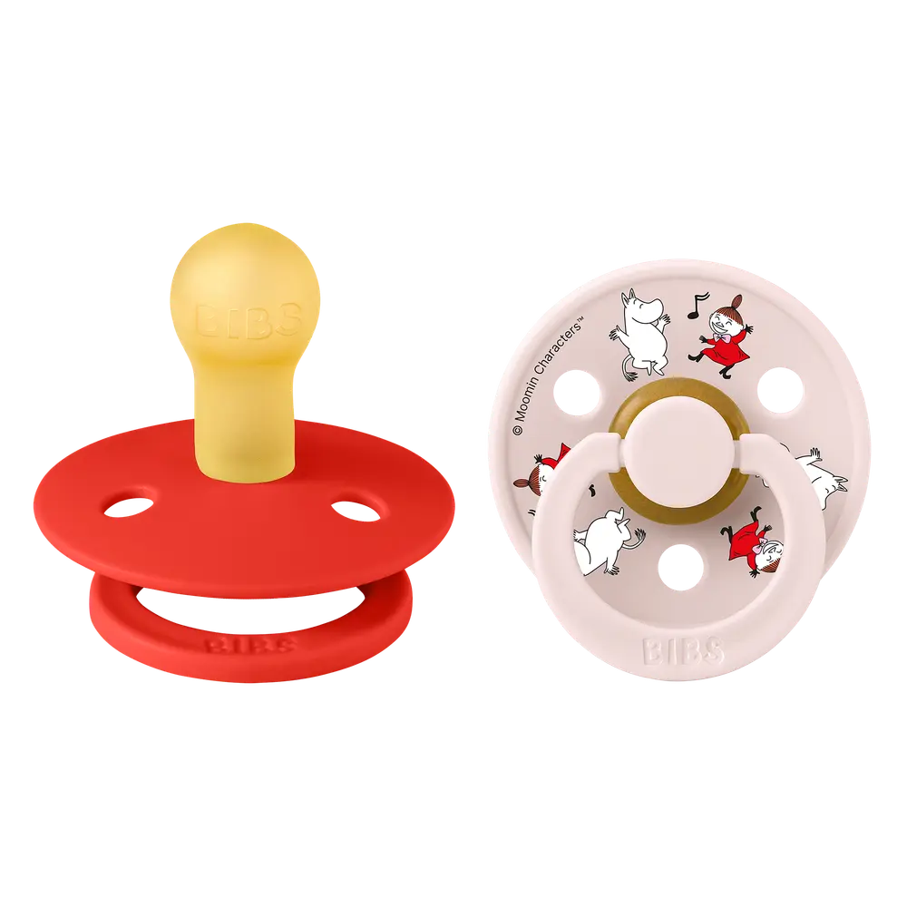 Mumin Colour 2-Pack Napp Latex stl 1 - Candy Apple | Baby & Barn - Sköta - Nappar | BabyMode