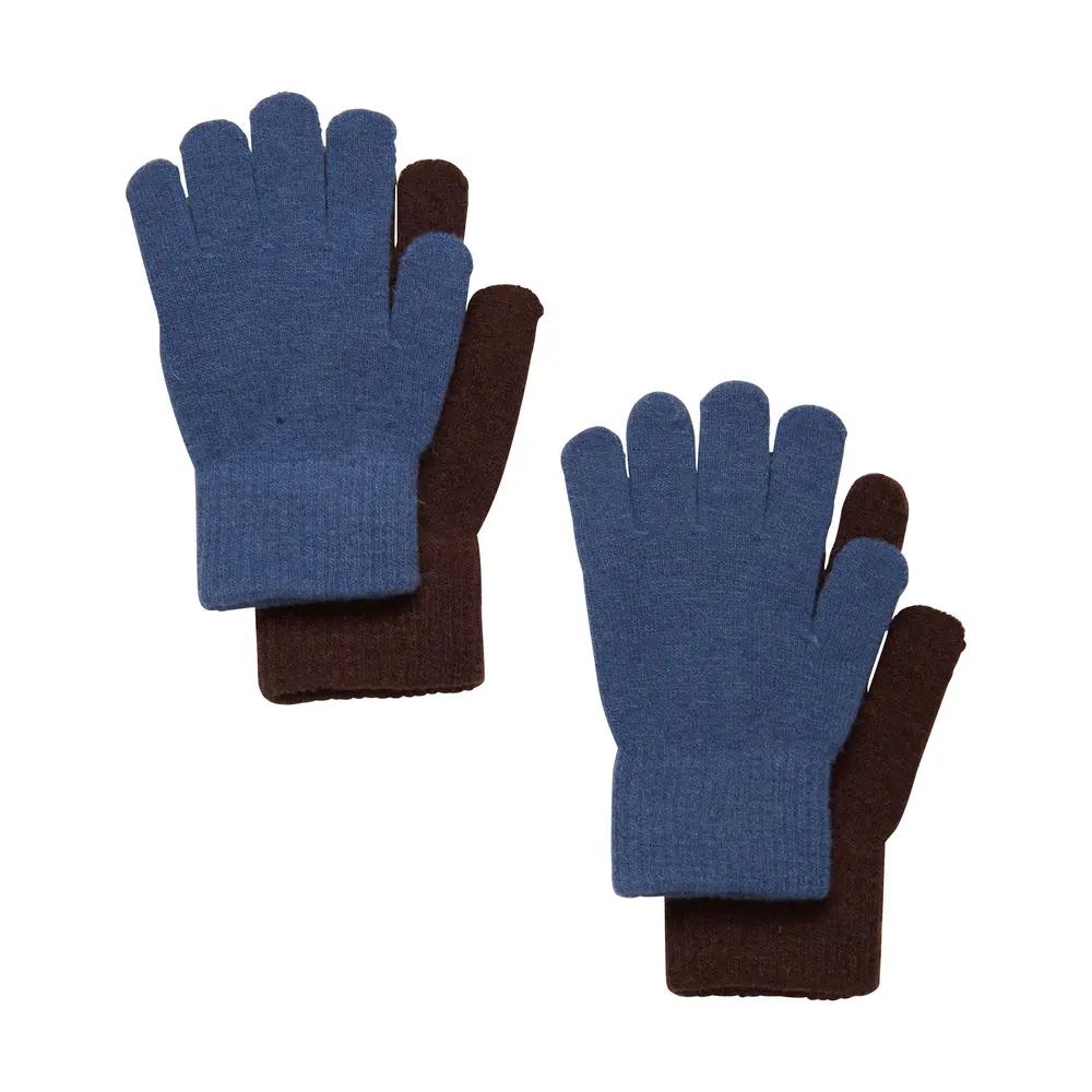 Magiska Handskar 2-pack - China Blue - 3/6 | Barnkläder - Ull - Ullmössor, ullvantar och ulltossor | BabyMode