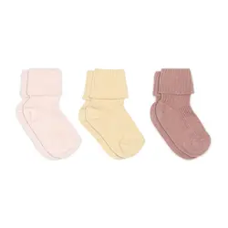Ribe babystrumpor, 3-pack - Woodrose | Kläder - Strumpor & strumpbyxor - Strumpor | BabyMode