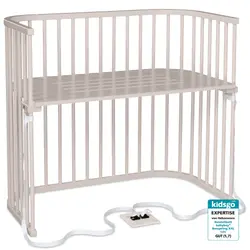 Bedside Crib Säng Boxspring XXL - Beige | Barnrum - Barnsängar & vaggor - Bedside Crib | BabyMode