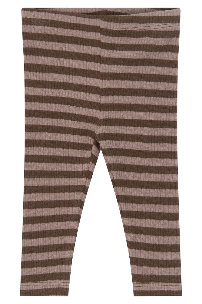 The New Siblings Fro Rib Leggings - Chestnut Striped - 56