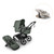 Fox 5 Renew complete inkl. Giraffe bouncer - forest green/polar white