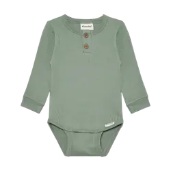 Långärmad Rib Body - Lily Pad | Kläder - Bodys & overaller - Långärmad body | BabyMode