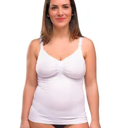 Seamless Amningstopp Med Shapewear - Vit | Graviditet & Amning - Gravidkläder - Gravidtoppar | BabyMode
