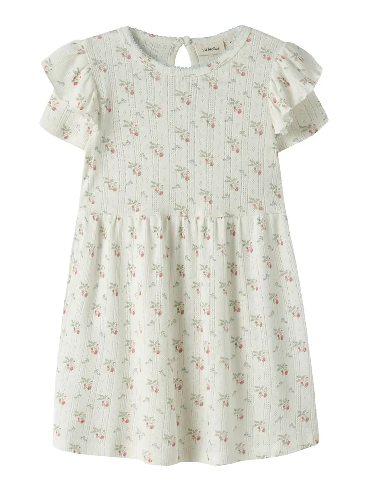 Lil Atelier Rachello Duna Klänning - Coconut Milk - 122 | Barnkläder - Toppar - Klänningar - Klänningar | BabyMode