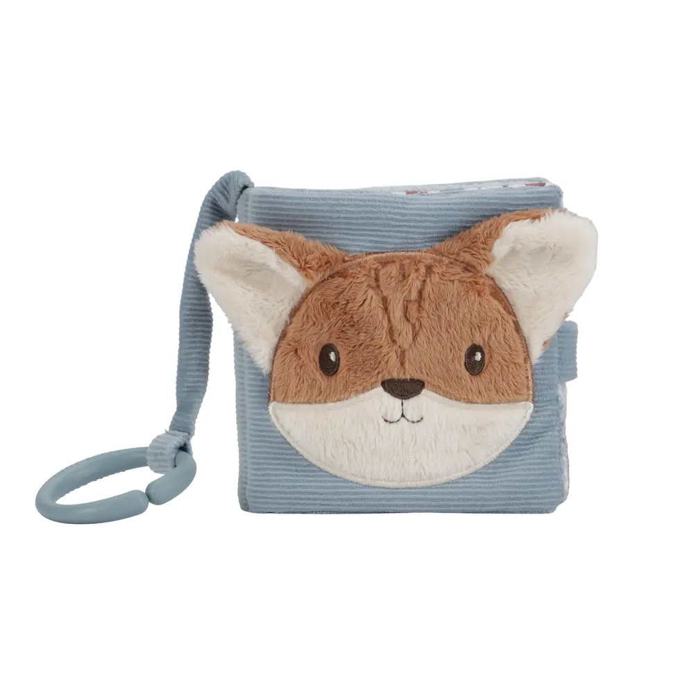 Tygbok Forest Friends - Blå | Leksaker - Böcker - Känn & kläm-bok | BabyMode