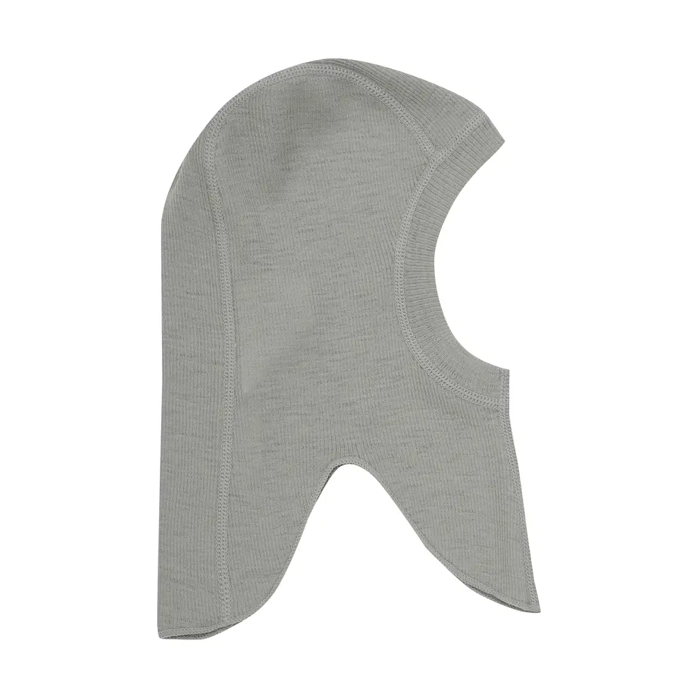 Balaclava Ull Solid - Forest Fog Melange - 80 | Barnkläder - Ull - Ullmössor, ullvantar och ulltossor | BabyMode