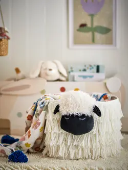Dolly Korg, Vit, Polyester | Barnrum - Förvaring - Förvaringskorgar | BabyMode