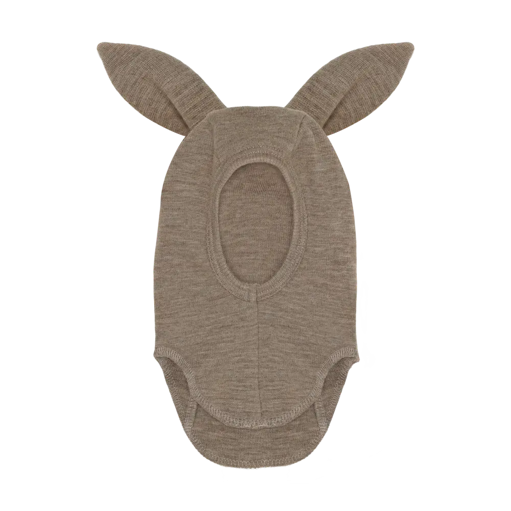 Huttelihut Ull Rib Balaclava m. Öron - Savannah Melange - 50
