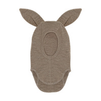 Huttelihut Ull Rib Balaclava m. Öron - Savannah Melange