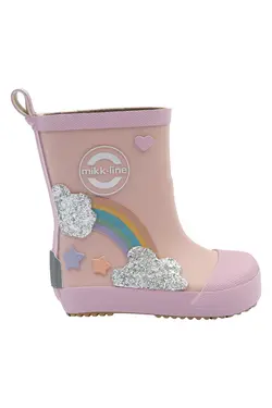 Gummistövlar Regnbåge - Barefoot - Adobe Rose | Barnskor - Gummistövlar - Korta gummistövlar | BabyMode