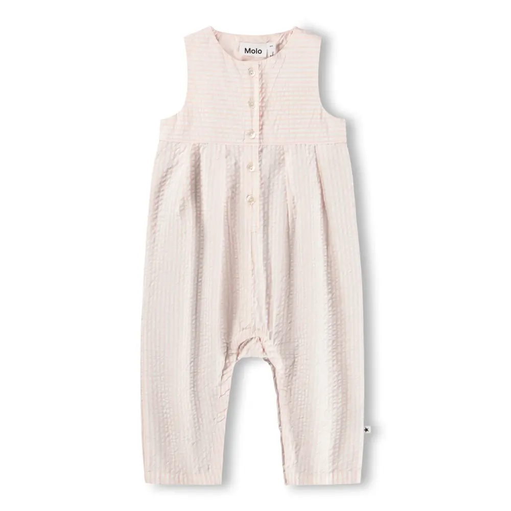 Freja Hängselbyxor - Cloud Pink Stripe - 98 | Barnkläder - Underdelar - Hängsel & jumpsuits | BabyMode