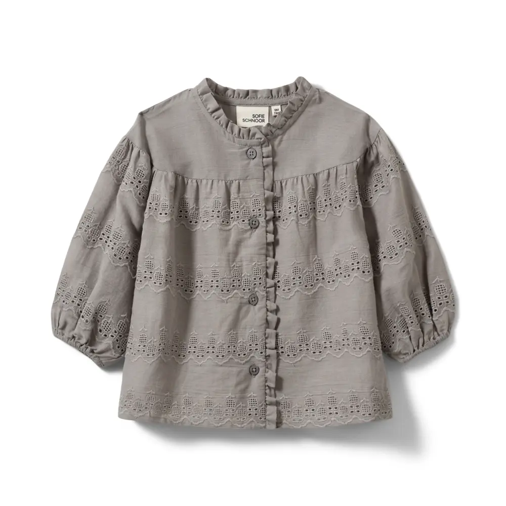 Aylin Blus - Stone Grey - 80 | Barnkläder - Toppar - Blusar | BabyMode