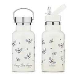 Vattenflaska Rostfritt Stål - Honeybee Happy | Baby & Barn - Äta - Matlådor & vattenflaskor | BabyMode
