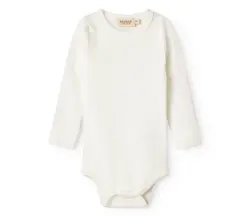 Långärmad Body - Gentle White | Kläder - Bodys & overaller - Långärmad body | BabyMode
