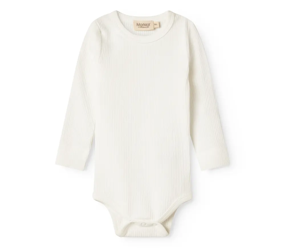 Långärmad Body - Gentle White - 62 | Barnkläder - Bodys & overaller - Långärmad body | BabyMode