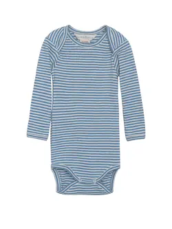 Baby Body Randig - Azur Stripe | Kläder - Bodys & overaller - Långärmad body | BabyMode