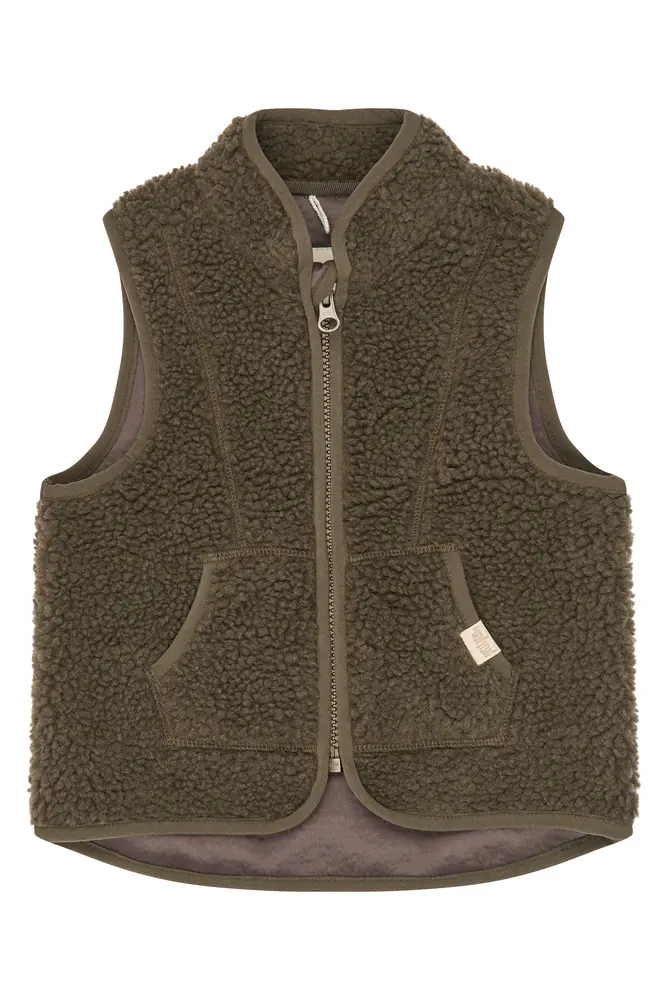 Petit Piao Desino Fleeceväst - Major Brown - 86 CM
