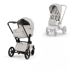 Cybex Priam Duovagn - Style - City Grey/Rosegold | Barnvagnar | BabyMode