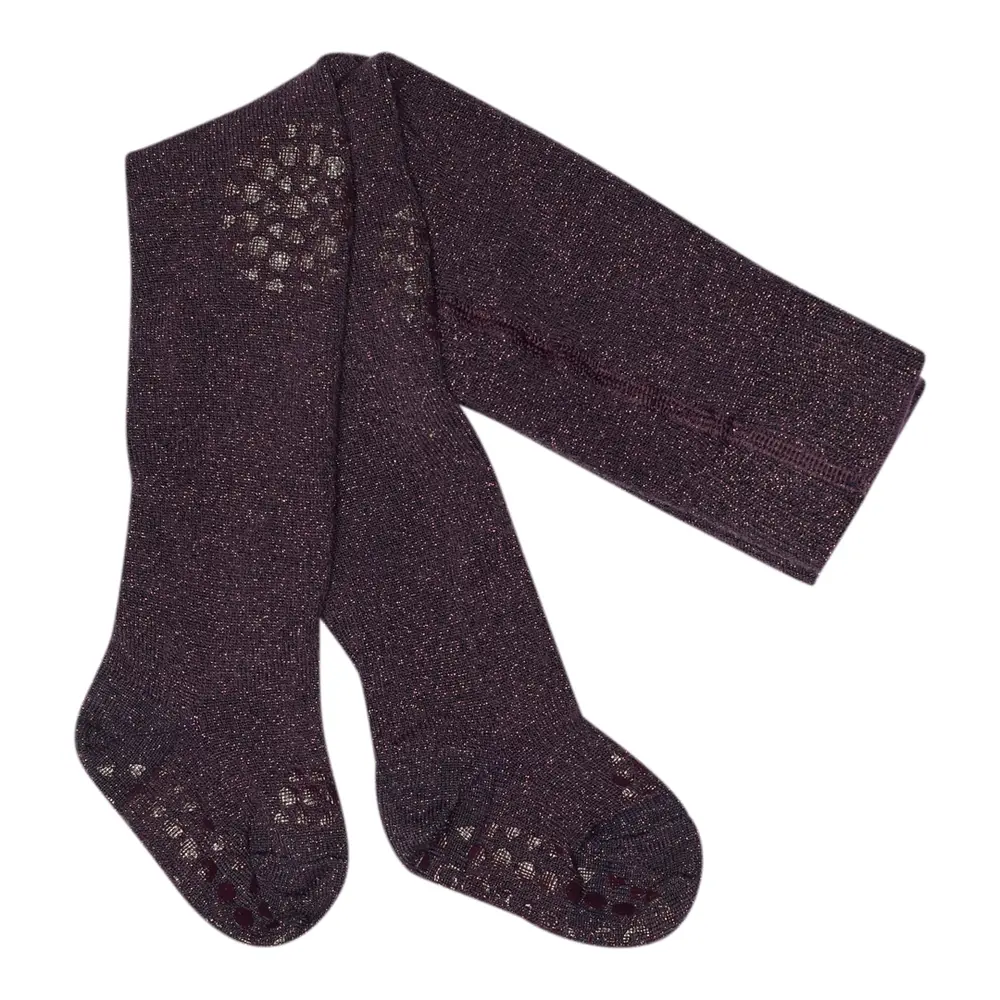 Bambustrumpbyxor Med Krypskydd - Dark Purple - 6-12 MDR.