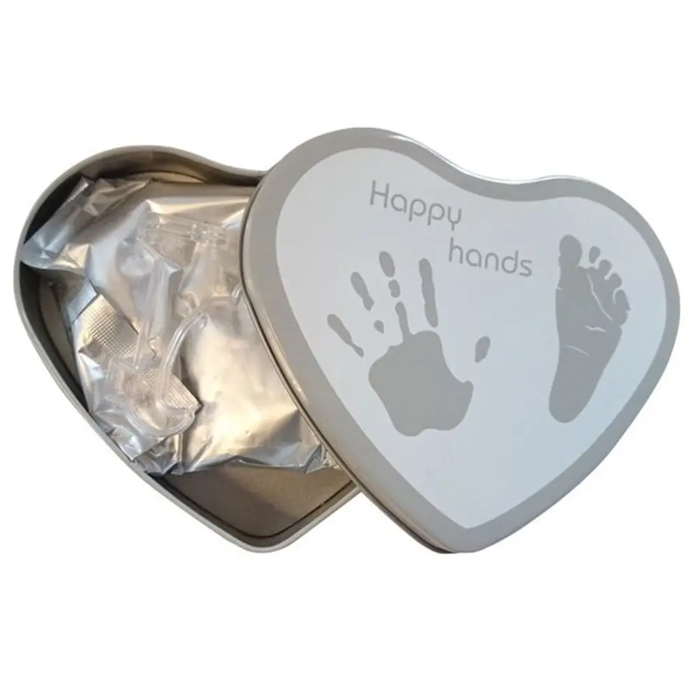 Happy Hands Heart Shape - Vit | Leksaker - Kreativ lek - Hand- och fotavtryck | BabyMode