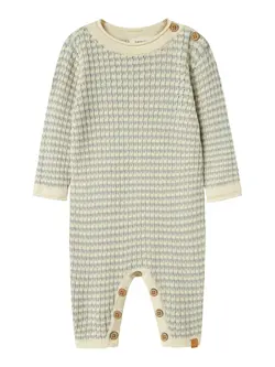 Stickad Jumpsuit Nelson - Pigeon | Kläder - Bodys & overaller - Jumpsuit utan fot | BabyMode