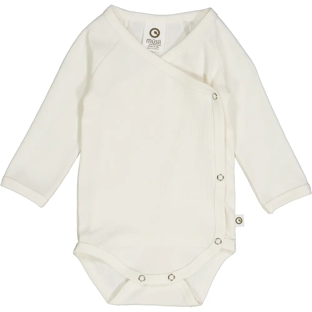 Långärmad Omlottbody - Balsam Cream - 50 | Barnkläder - Bodys & overaller - Omlottbody | BabyMode