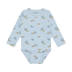 Långärmad Body m. Tryck - Niagara Mist | Kläder - Bodys & overaller - Långärmad body | BabyMode