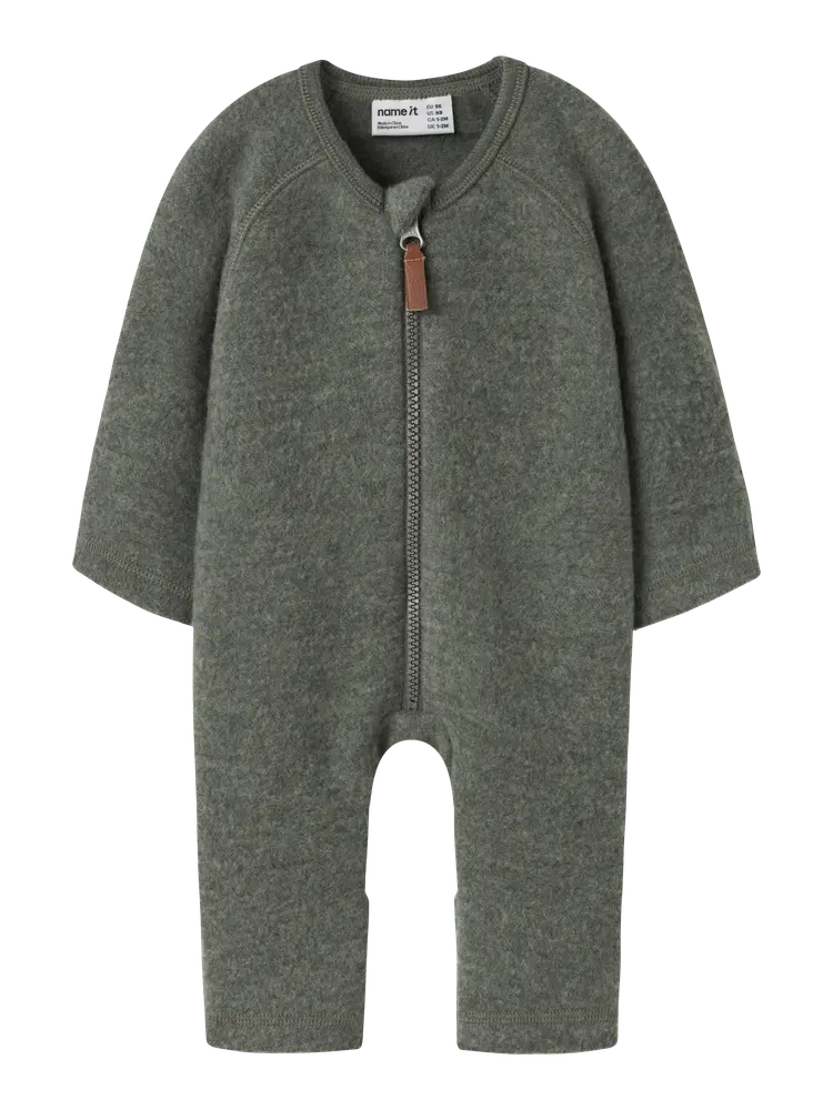 Name It Wmino Ull Jumpsuit - Mulled Basil - 50