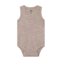 BeKids Ullbody Utan Ärmar - Mocha Meringue Melange