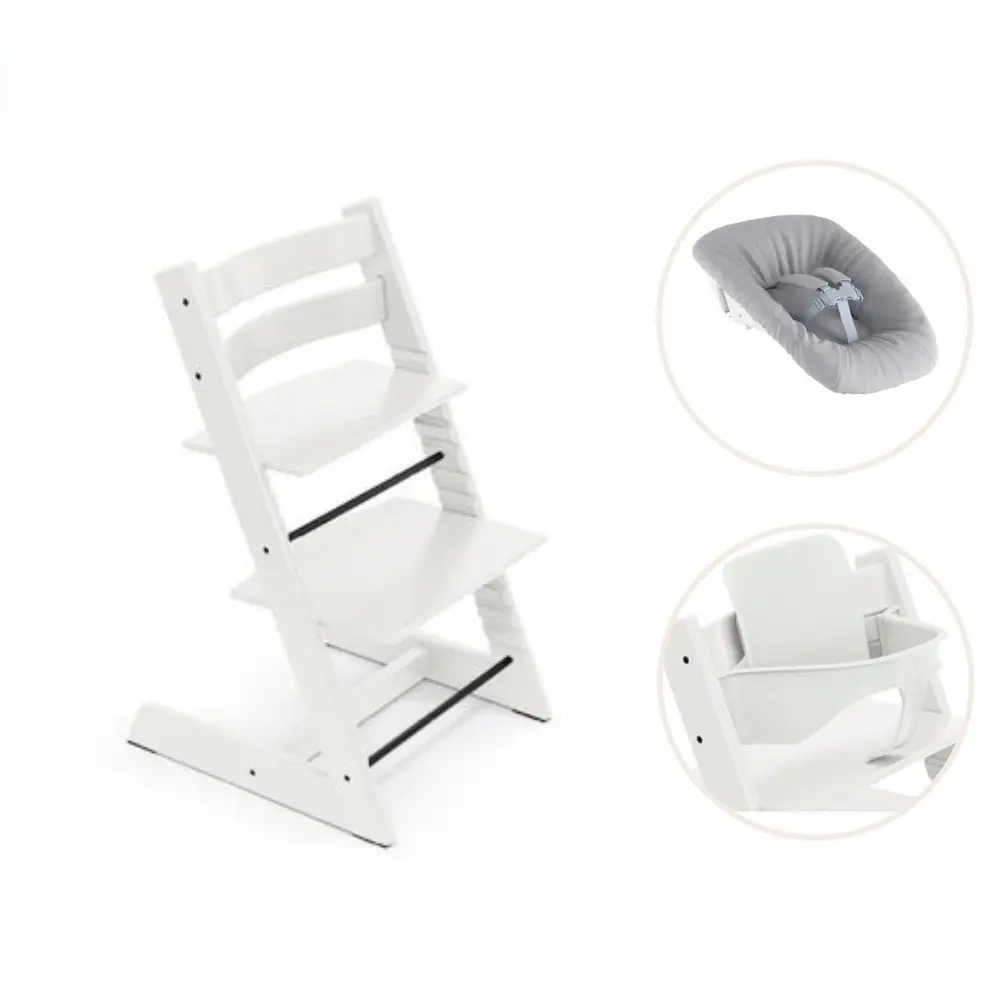 Stokke&reg; Tripp Trapp Stol Bok Inkl. Newborn Set & Babyset - White