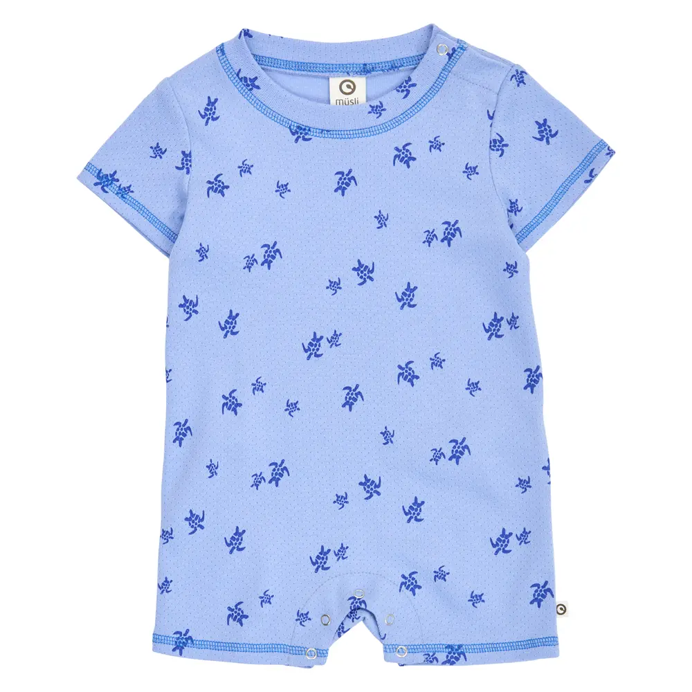 Turtle Jumpsuit - Azure blue/ Shell blue - 86 | Barnkläder - Underdelar - Hängsel & jumpsuits | BabyMode