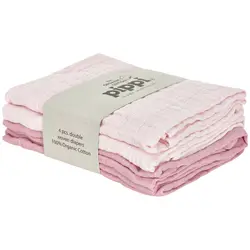 Ekologisk Muslinfilt (4-pack) - Rosa | Barnrum - Textilier - Muslinfiltar | BabyMode