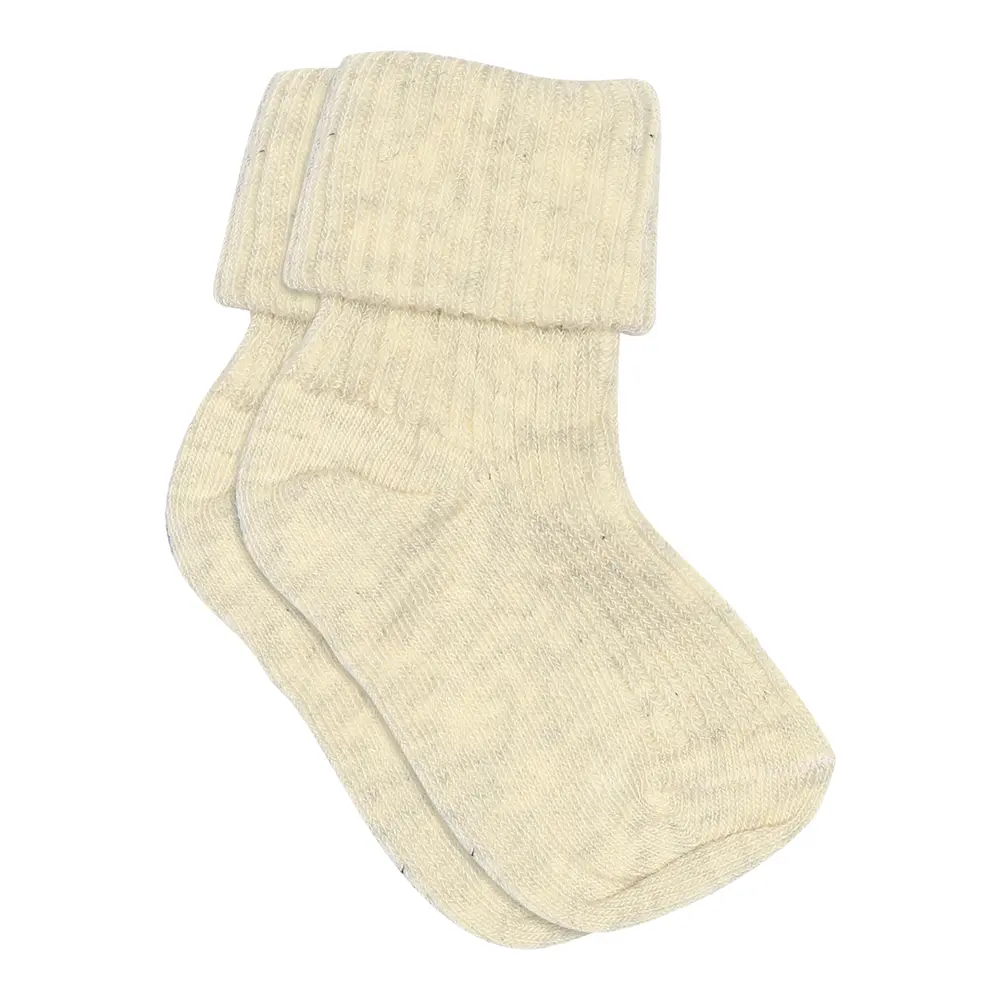 Ankelstrumpo Baby Rib - Natur Melange - 19-21 | Barnkläder - Strumpor & strumpbyxor - Strumpor | BabyMode