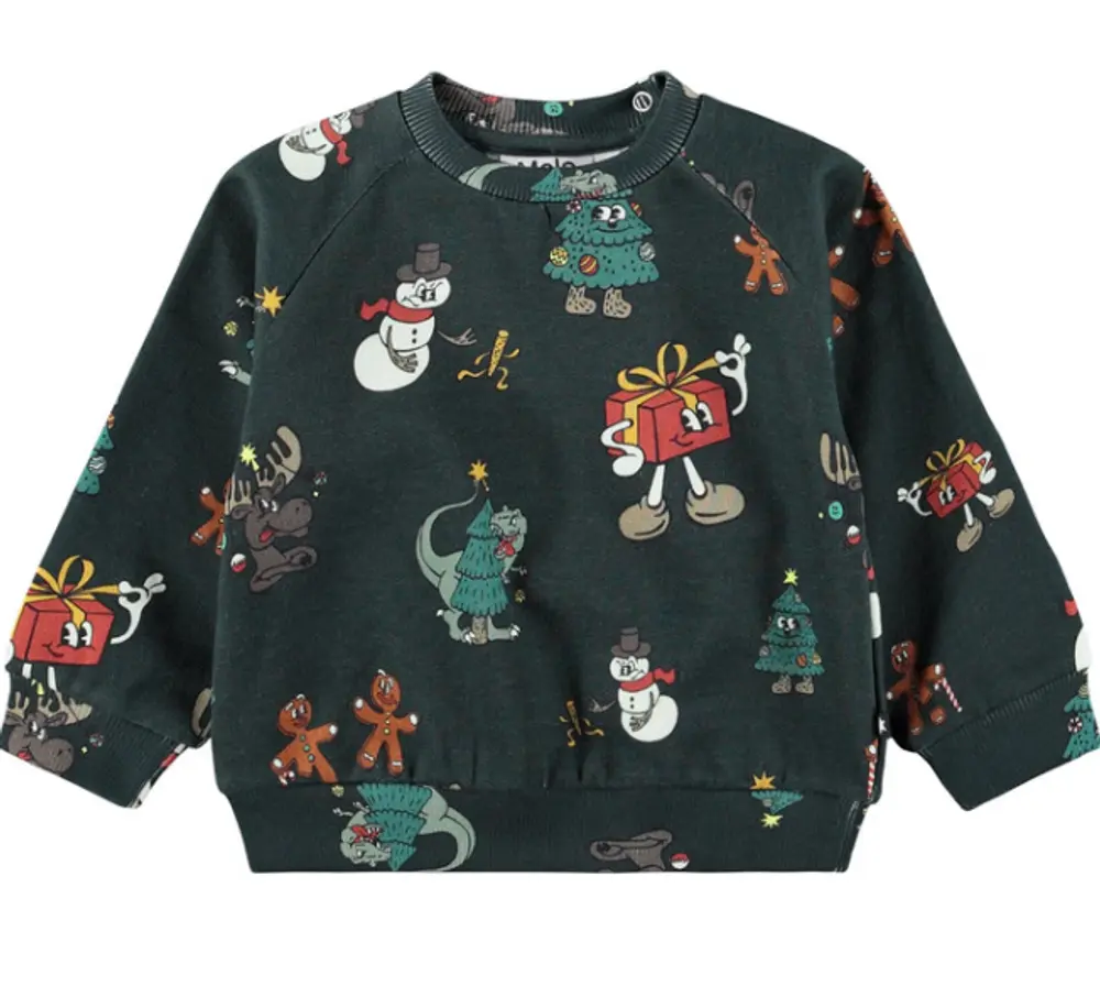 Molo Disc Sweatshirt - Cartoony Xmas - 104