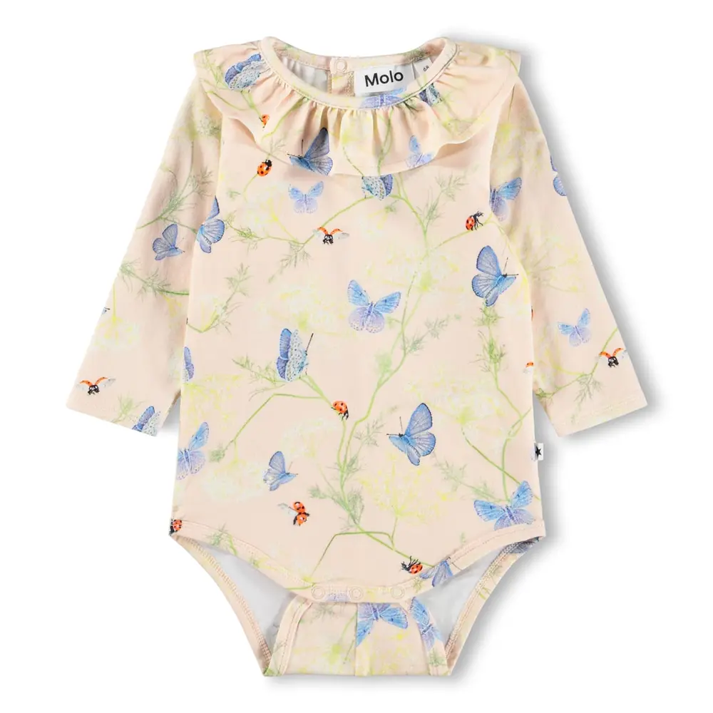 Freya Långärmad Body - Butterflys Cloud - 80 | Barnkläder - Bodys & overaller - Långärmad body | BabyMode