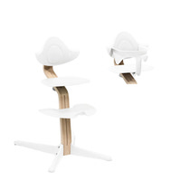 Matstol bok - natural white inkl. babyset