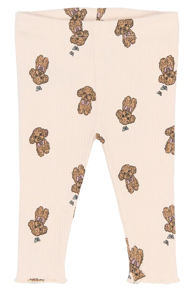Sona Rib Leggings - Silver Peony - 80 | Barnkläder - Underdelar - Leggings | BabyMode