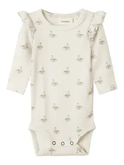 Långärmad Body Gavo Slim - Pastel Parchment | Kläder - Bodys & overaller - Långärmad body | BabyMode