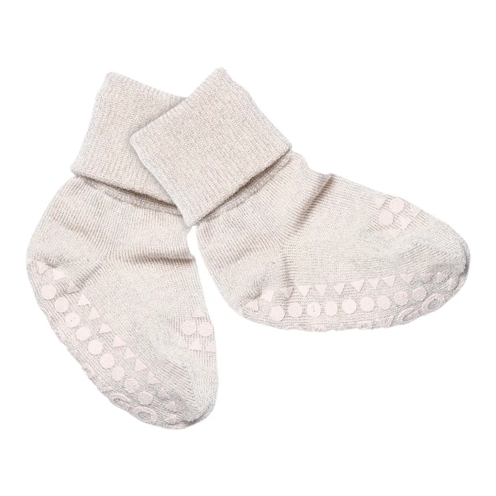 Halkstrumpor - Bambu - Ivory Glitter - 17/19 | Barnkläder - Strumpor & strumpbyxor - Halkfria strumpor | BabyMode