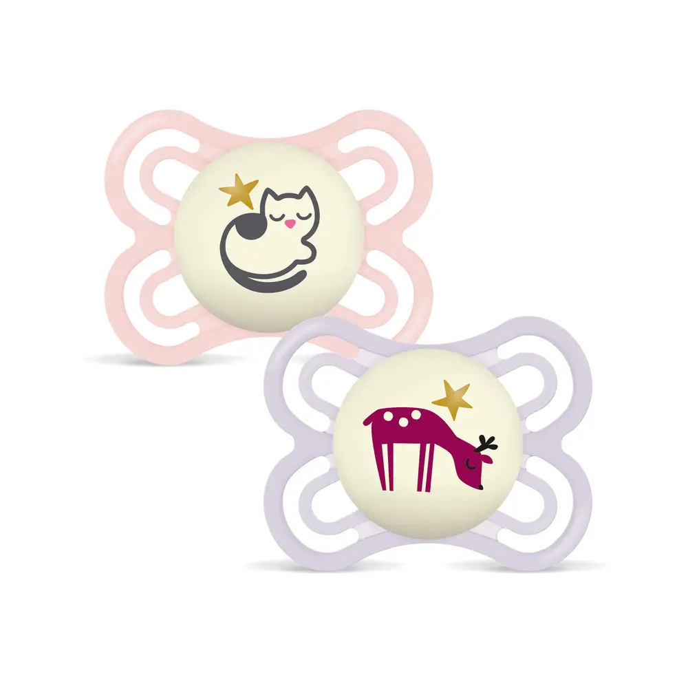 Perfect Night Napp Silk 0-6 mån 2-pack - Pink | Baby & Barn - Sköta - Nappar | BabyMode
