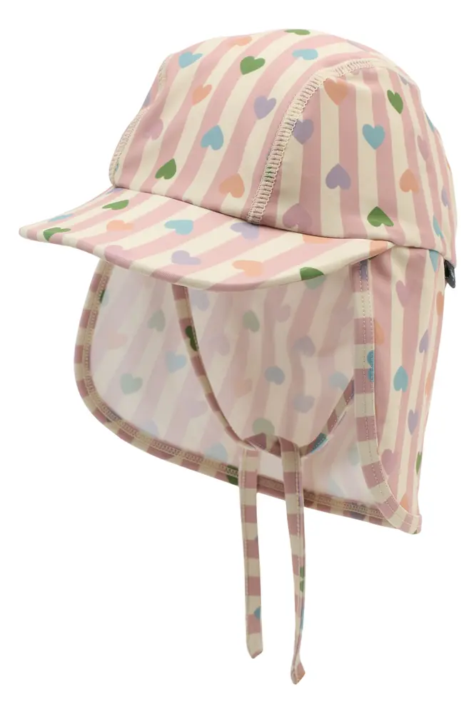 UV hatt – recycled - Heart AOP - 5-6 ÅR | Barnkläder - Badkläder - Badtillbehör | BabyMode