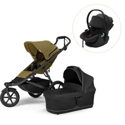 Urban Glide 3 + Liggdel + Maple - Nutria Green/Black | Barnvagnar | BabyMode