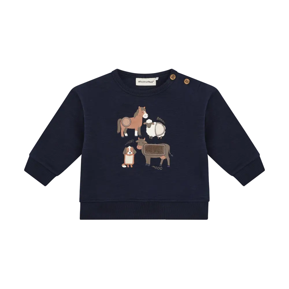 Minymo Sweatshirt - Dark Sapphire - 80