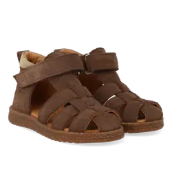 Prewalker Sandal m. Kardborre - Dark Taupe/Sand