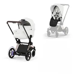 Cybex e-Priam Duovagn - Style - Off White/Rosegold | Barnvagnar | BabyMode