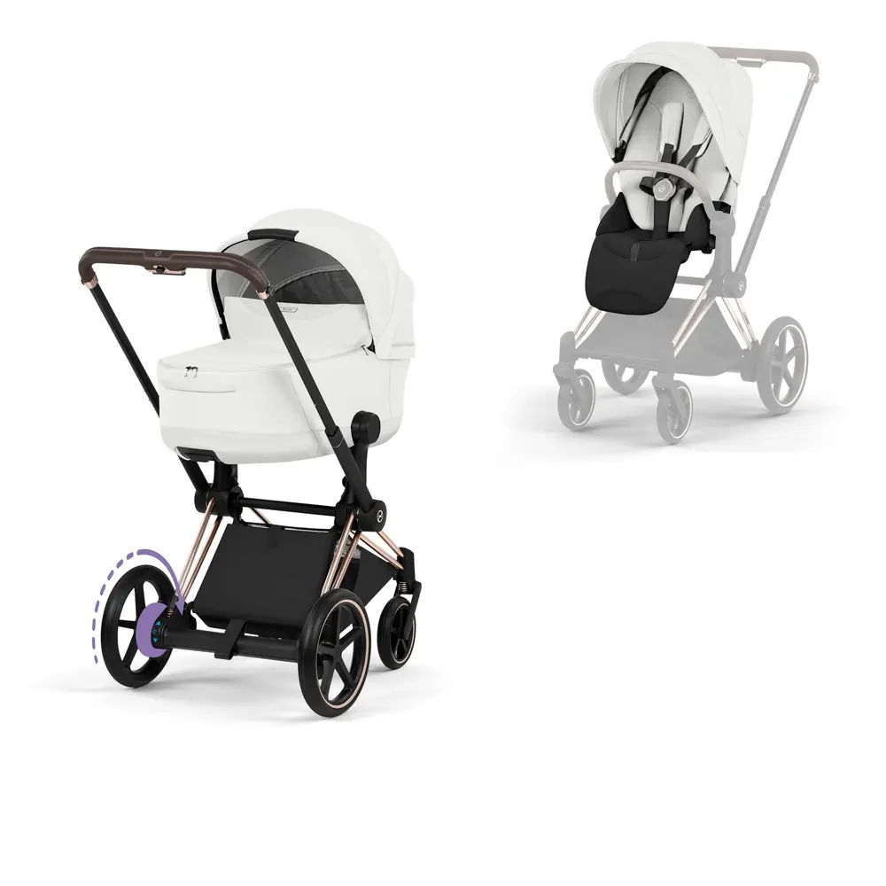 Cybex e-Priam Style Sittvagn - Cozy Beige/Rosegold