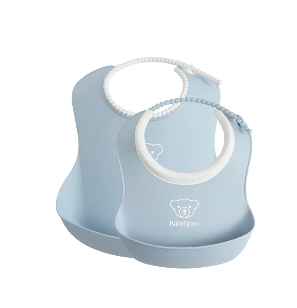 Haklappset 2 pack - Blekblå | Baby & Barn - Äta - Haklappar | BabyMode